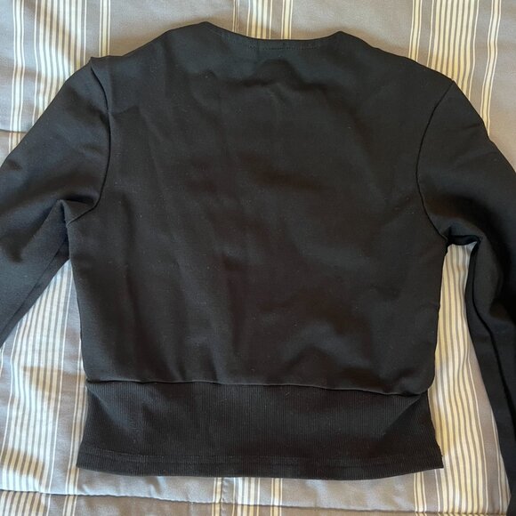 Simons black long sleeve crop top - Picture 4 of 8